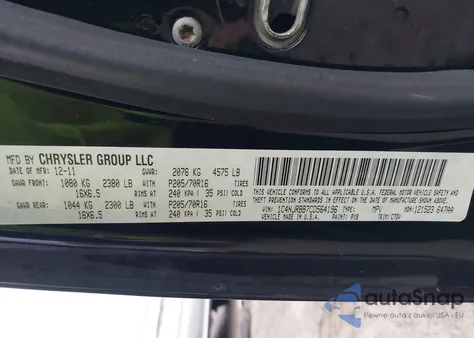 2012 Jeep Patriot Sport from USA, damaged, VIN 1C4NJRBB7CD564196